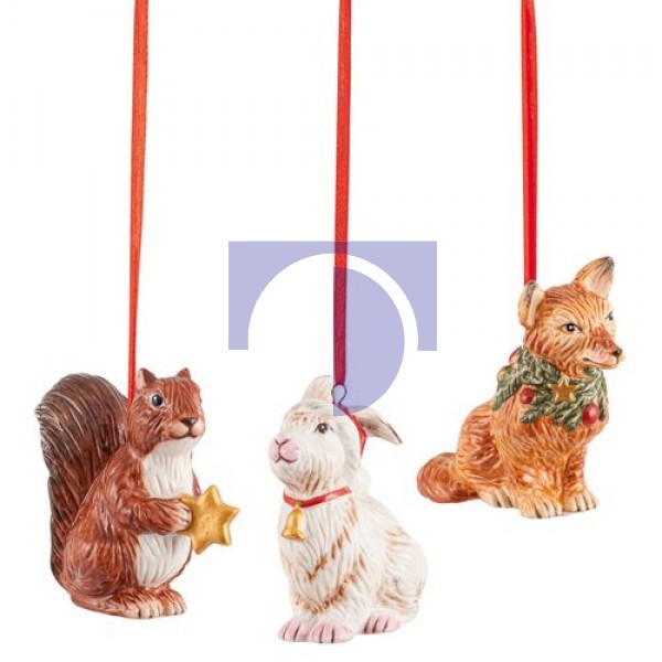Підвіски Білка, Заєць, Лисиця, набір з 3 предметів Nostalgic Ornaments Villeroy & Boch Підвіски Білка, Заєць, Лисиця, набір з 3 предметів Nostalgic Ornaments Villeroy & Boch