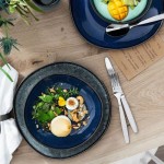 Тарелка для завтрака 23 см синяя Lave Bleu Villeroy & Boch