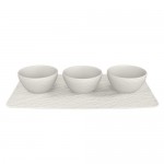 Набор емкостей для соусов 4 предмета Manufacture Rock blanc Villeroy & Boch Набор емкостей для соусов 4 предмета Manufacture Rock blanc Villeroy & Boch