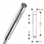 Starck Душевой гарнитур цвет Satinox Axor 27980810 Starck Душевой гарнитур цвет Satinox Axor 27980810