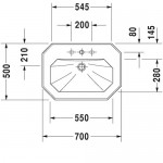 Раковина 1930 700х500 мм Duravit 0438700030 Раковина 1930 700х500 мм Duravit 0438700030