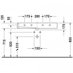 Vero Раковина 1000 х 470 мм Duravit 0454100000 Vero Раковина 1000 х 470 мм Duravit 0454100000