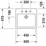 Vero Раковина 500х470 мм Duravit 0454500000 Vero Раковина 500х470 мм Duravit 0454500000