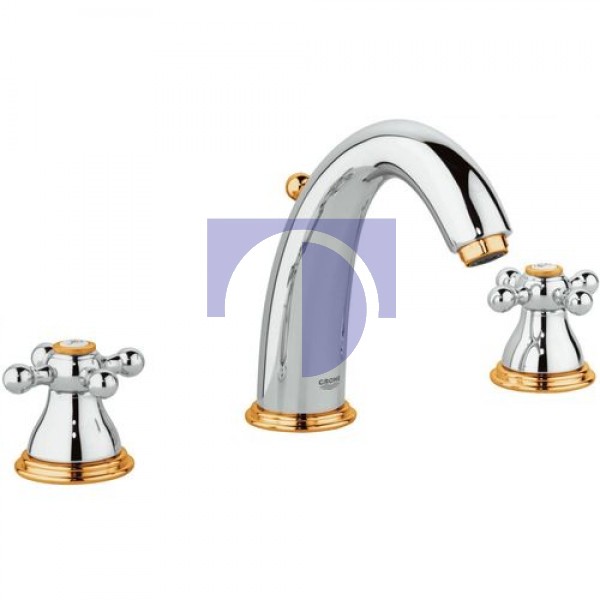 Sinfonia Смеситель для раковины на 3 отверстия хром / золото Grohe 20015IG0 Sinfonia Смеситель для раковины на 3 отверстия хром / золото Grohe 20015IG0