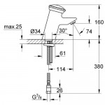 Contromix Public Змішувач для раковини нажімной Grohe 36109000 Contromix Public Змішувач для раковини нажімной Grohe 36109000