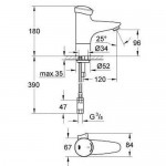 Eurodisk SE Смеситель для раковины порционный Grohe 36213000 Eurodisk SE Смеситель для раковины порционный Grohe 36213000