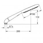 Rainshower Icon 150 Душевая головка для смесителя цвет хром / красный Grohe 27443000 Rainshower Icon 150 Душевая головка для смесителя цвет хром / красный Grohe 27443000