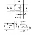 DuraStyle Біде підвісне компакт Duravit 2285150000 DuraStyle Біде підвісне компакт Duravit 2285150000