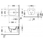 Happy D.2 Биде подвесное Duravit 2258150000 Happy D.2 Биде подвесное Duravit 2258150000