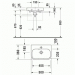 Happy D.2 Раковина Duravit 0710500060 Happy D.2 Раковина Duravit 0710500060