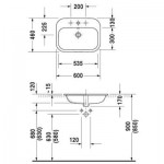 Happy D.2 Раковина встраиваемая Duravit 0483600000 Happy D.2 Раковина встраиваемая Duravit 0483600000