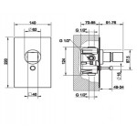 Quadro Смеситель встраиваемый Gessi 15067 142 Quadro Смеситель встраиваемый Gessi 15067 142